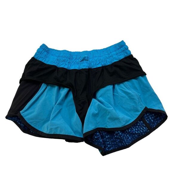 Lululemon Tracker Short III Samba Snake Kayak Blue 4" Inseam Size 6 - Picture 3 of 8